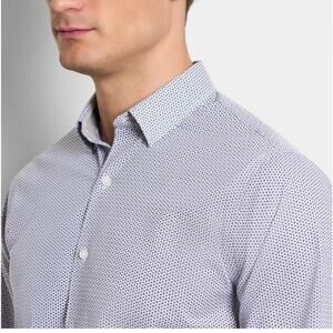 Van huesen Dress Shirt 16 34/35 Slim Fit Stretch